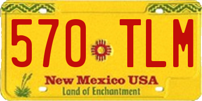 NM license plate 570TLM