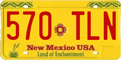 NM license plate 570TLN