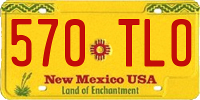 NM license plate 570TLO