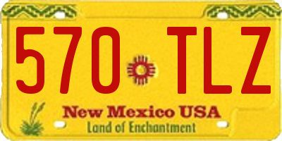 NM license plate 570TLZ