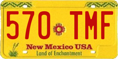 NM license plate 570TMF