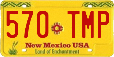 NM license plate 570TMP