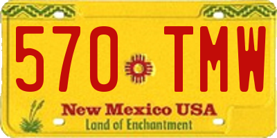 NM license plate 570TMW