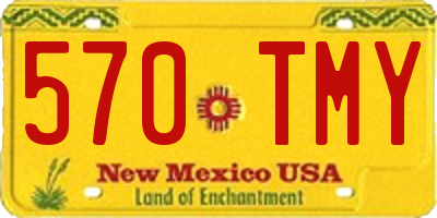 NM license plate 570TMY