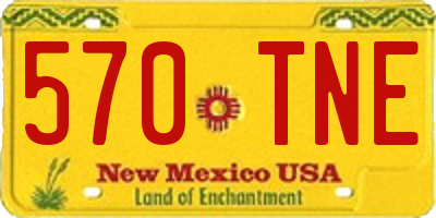 NM license plate 570TNE