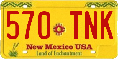 NM license plate 570TNK