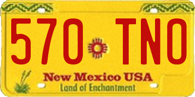 NM license plate 570TNO