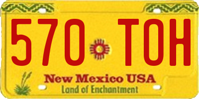NM license plate 570TOH