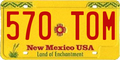 NM license plate 570TOM