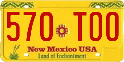 NM license plate 570TOO