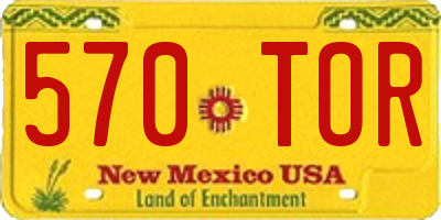 NM license plate 570TOR