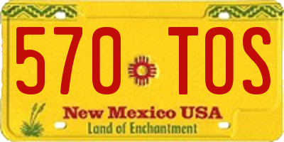 NM license plate 570TOS