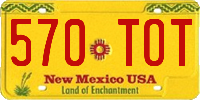 NM license plate 570TOT