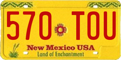 NM license plate 570TOU