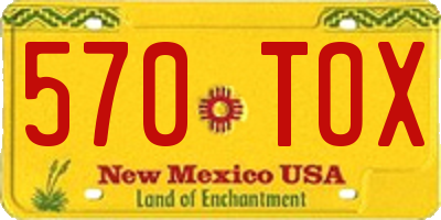 NM license plate 570TOX