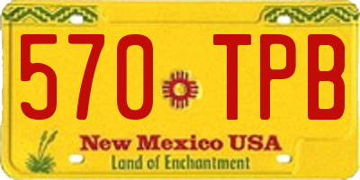 NM license plate 570TPB