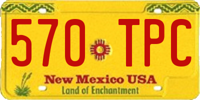 NM license plate 570TPC
