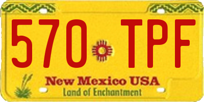 NM license plate 570TPF