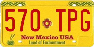 NM license plate 570TPG