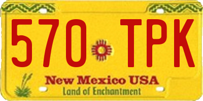 NM license plate 570TPK