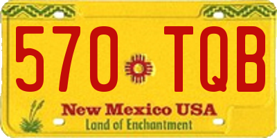 NM license plate 570TQB