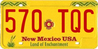 NM license plate 570TQC