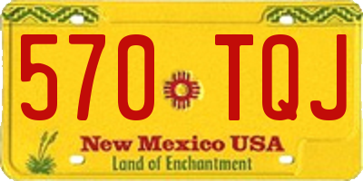 NM license plate 570TQJ