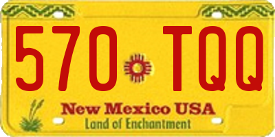 NM license plate 570TQQ