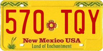 NM license plate 570TQY