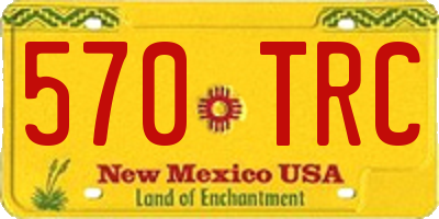 NM license plate 570TRC