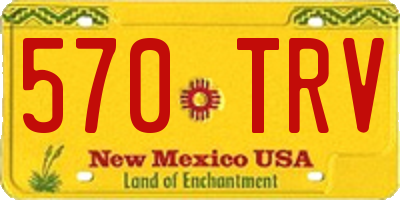 NM license plate 570TRV