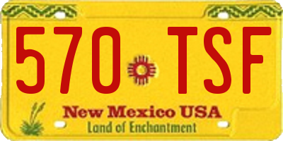 NM license plate 570TSF