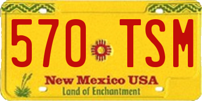 NM license plate 570TSM