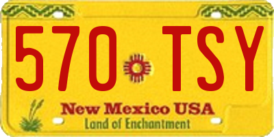 NM license plate 570TSY