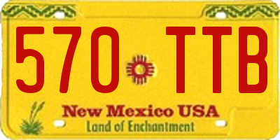 NM license plate 570TTB