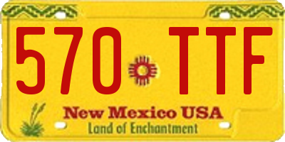 NM license plate 570TTF