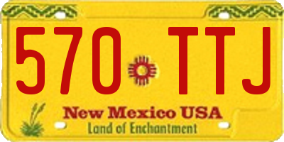 NM license plate 570TTJ