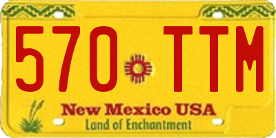 NM license plate 570TTM