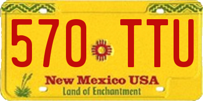 NM license plate 570TTU