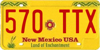 NM license plate 570TTX