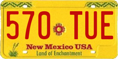 NM license plate 570TUE