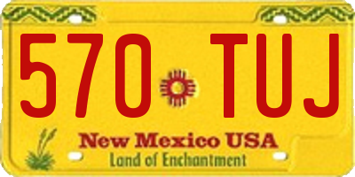 NM license plate 570TUJ