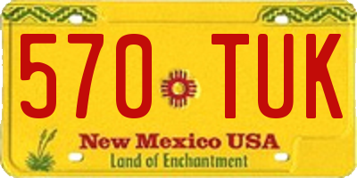 NM license plate 570TUK