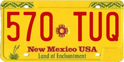 NM license plate 570TUQ