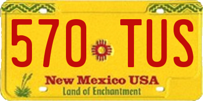 NM license plate 570TUS