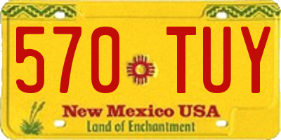 NM license plate 570TUY