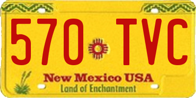 NM license plate 570TVC