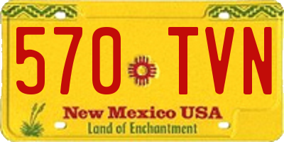 NM license plate 570TVN