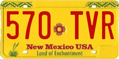 NM license plate 570TVR