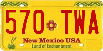 NM license plate 570TWA